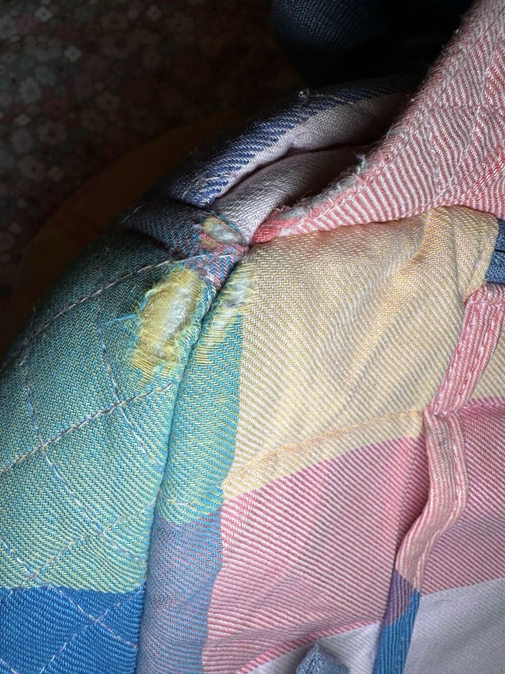 Vera Bradley Pastel Plaid Quilted Backpack - Blue, Pink, Green, Yellow - Picture 7 of 16